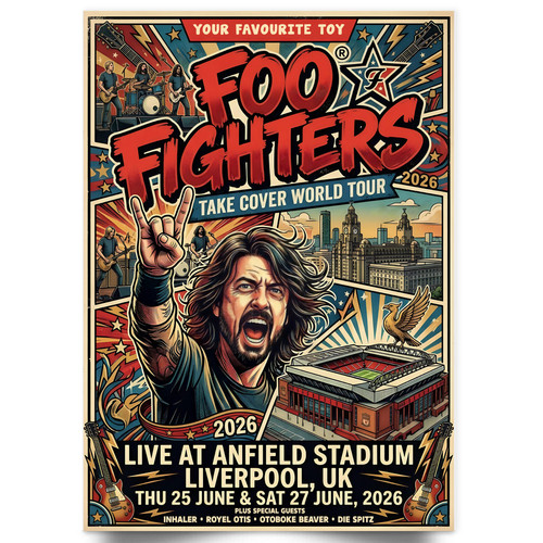 Foo fighters concert poster - foo,